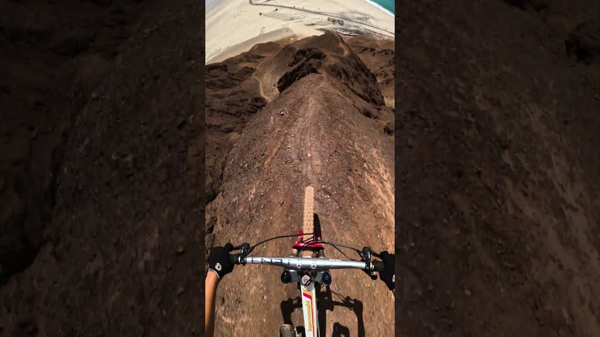 Extremely Narrow Ridge MTB Ride 🎬 Dominique Ohaco #Shorts #MTB