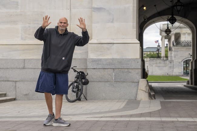 Heh: John Fetterman Arrives for Inauguration Day Ceremony in a Very Fetterman Way